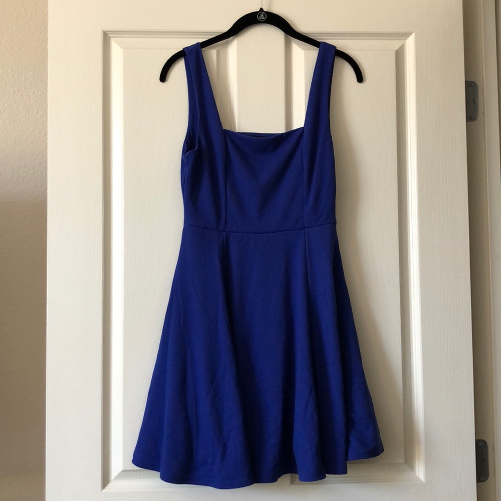 Royal blue mini dress